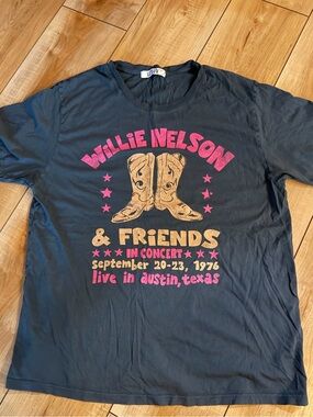 Willie Nelson & Friends Black Graphic Tee